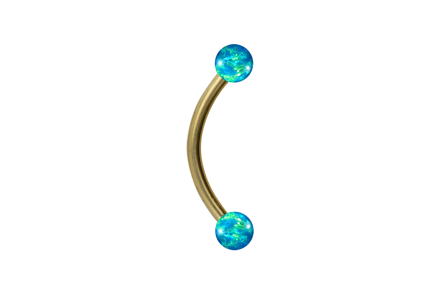 Chirurgenstahl Piercing Banane SYNTHETISCHE OPALE